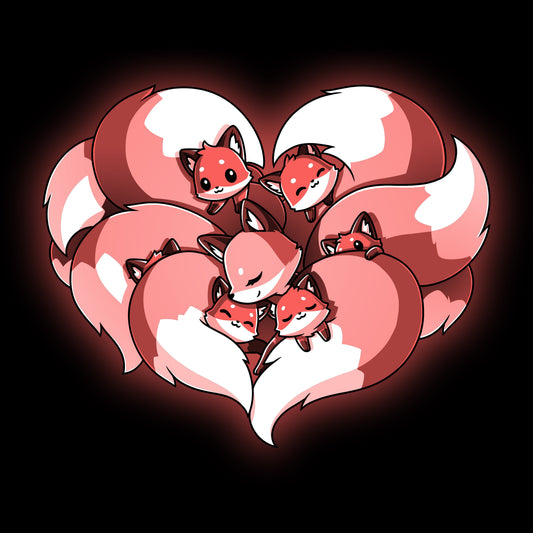 A heartwarming display of A Mother's Love with a group of foxes arranged in a TeeTurtle original design.