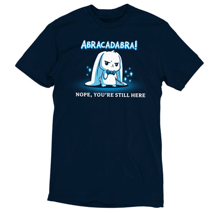 A navy blue Abracadabra t-shirt by TeeTurtle for magic enthusiasts.