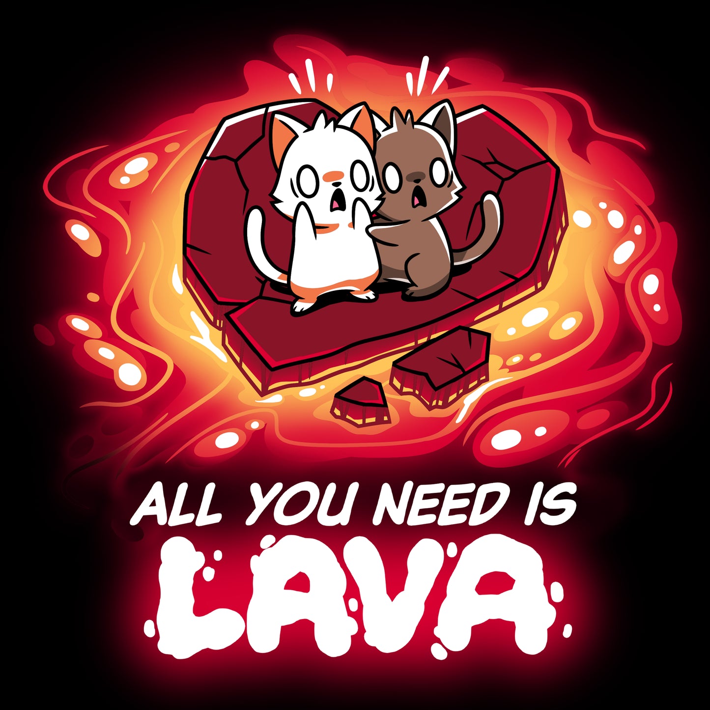 Get ready to rock your style with TeeTurtle's All You Need is Lava T-shirt. With its bold and fiery design, this shirt is all you need to make a statement. The striking lava pattern adds a touch of