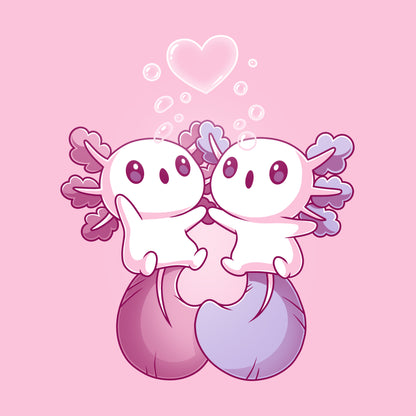 Two Alotl Love cotton T-shirts by TeeTurtle.