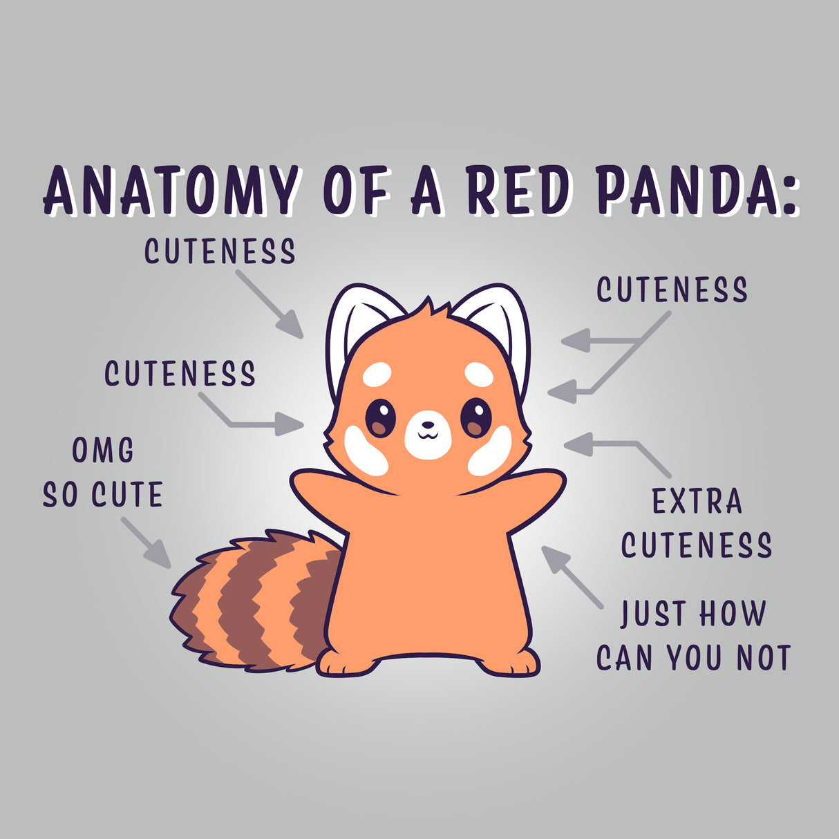 Anatomy of a Red Panda | Funny, cute, & nerdy t-shirts – TeeTurtle