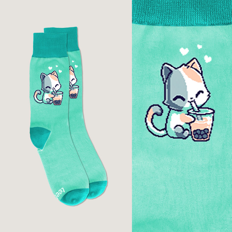 Boba Cat Socks