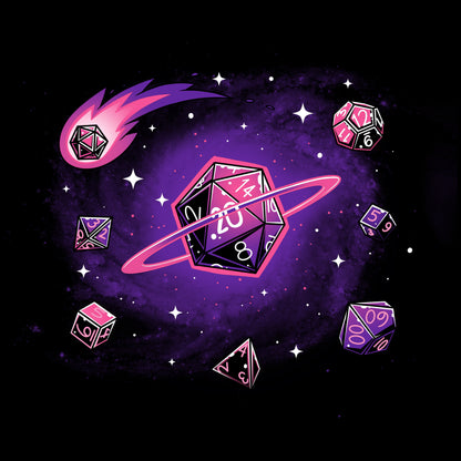 A Cosmic Dice t-shirt with a galaxy design by TeeTurtle.