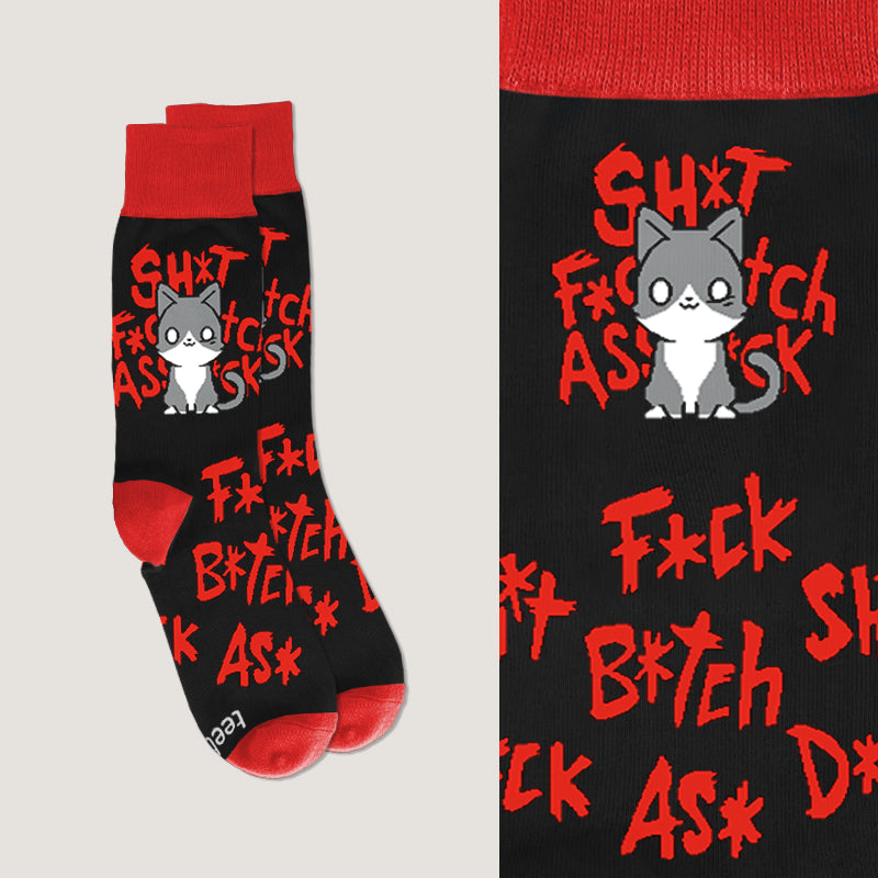 Cursing Cat Socks