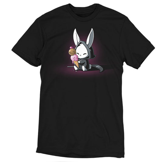 A TeeTurtle Death By Ice Cream t-shirt featuring a bunny.