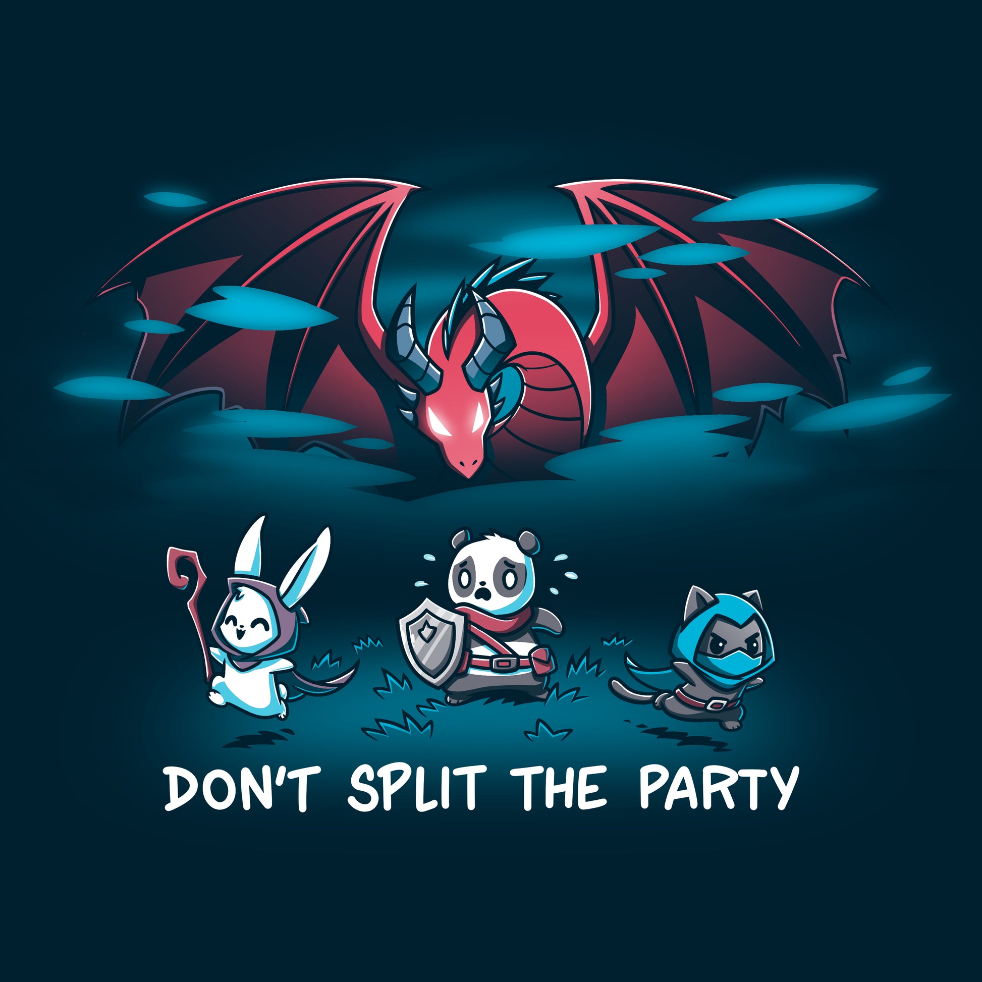 Comfortable Don't Split the Party T-shirt for party-goers, by TeeTurtle.