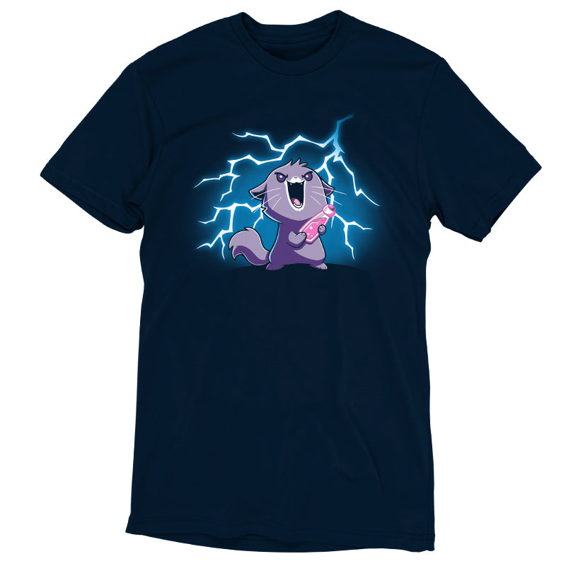 A super soft Evil Yzma men's t-shirt with a lightning bolt on it by Disney.