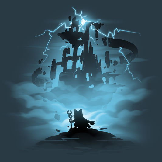 A Floating Ruins t-shirt from TeeTurtle with an image of a castle in the sky.