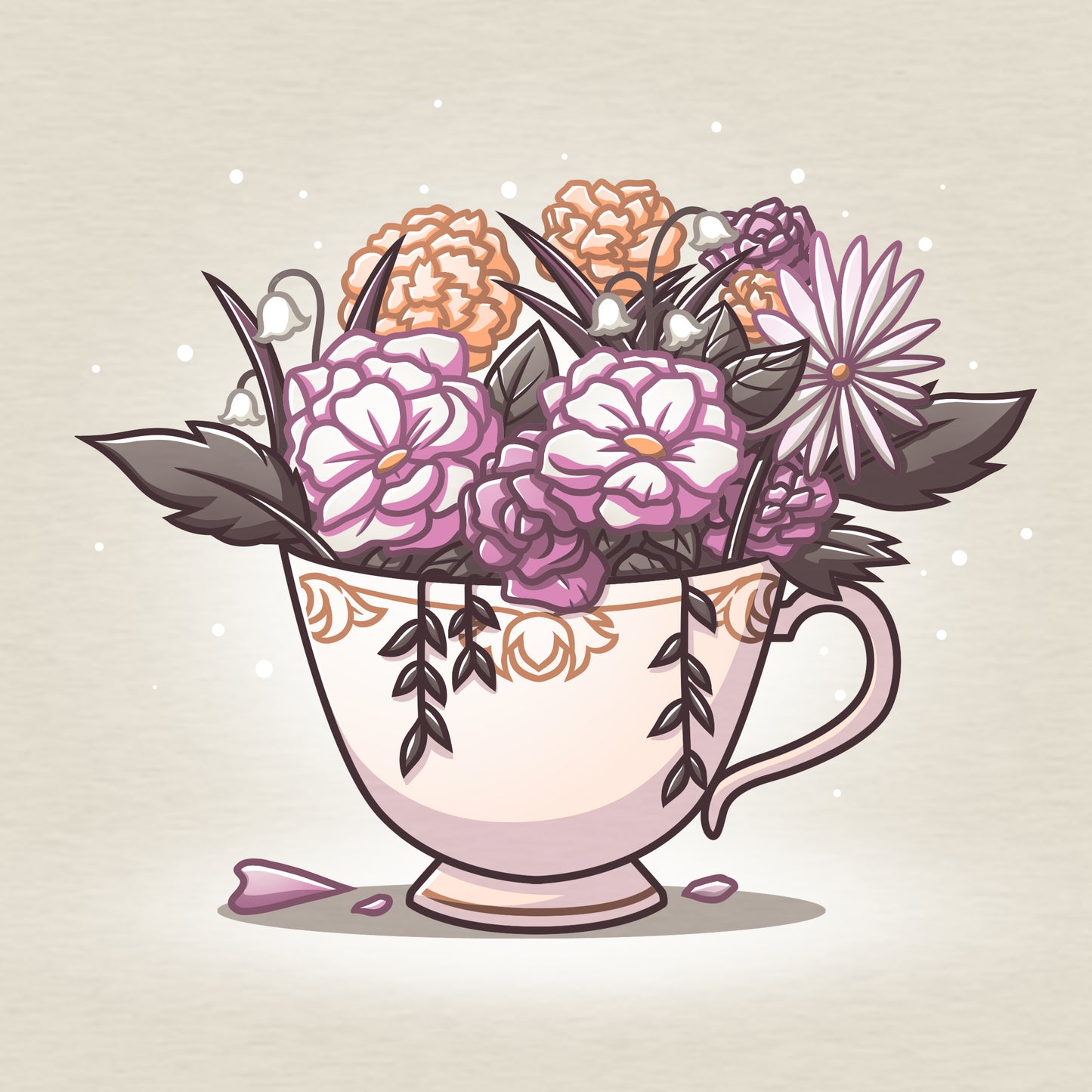 A TeeTurtle Floral Tea cup.