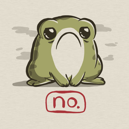 A comfortable cotton Frowny Frog T-shirt from TeeTurtle featuring a cartoon of a frog.