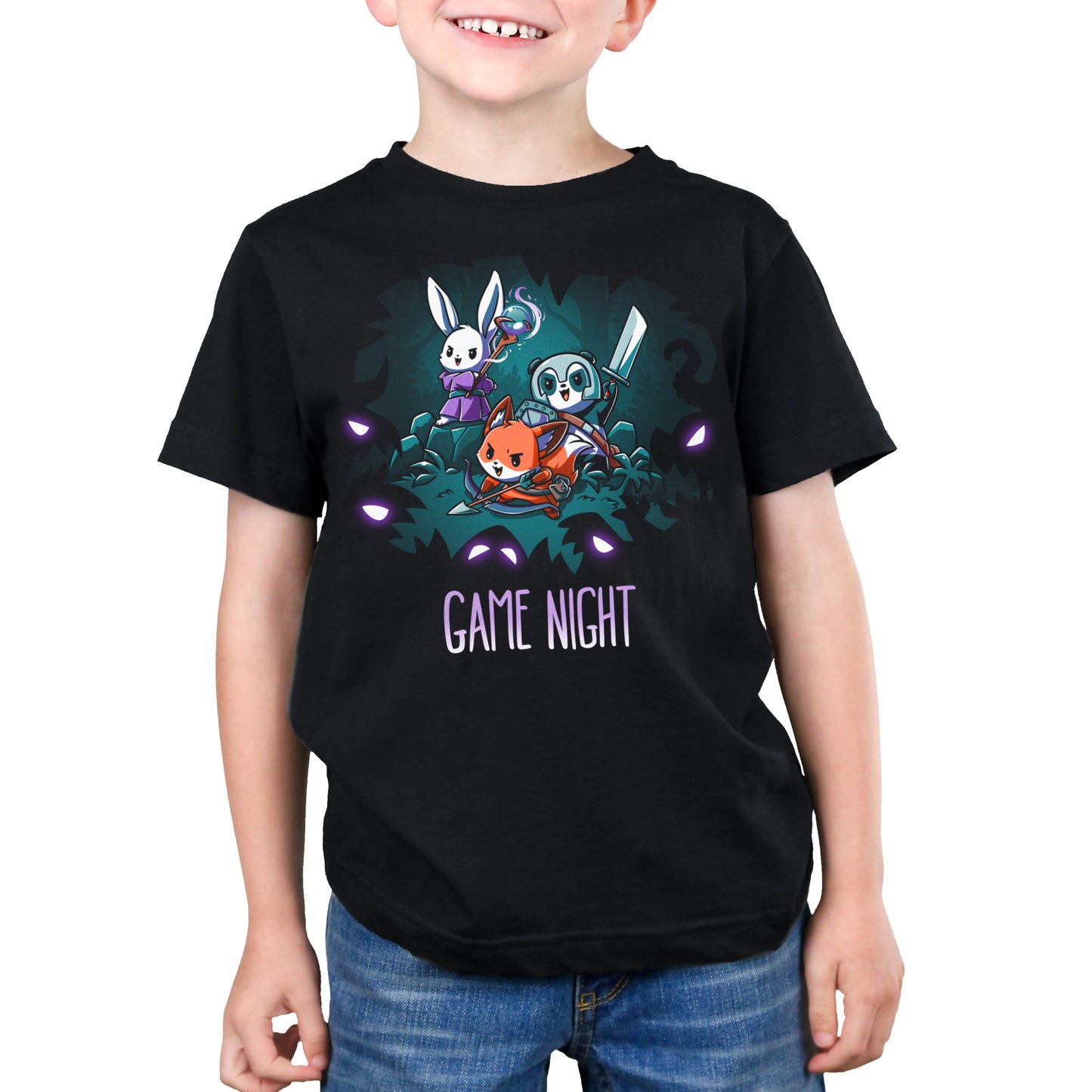 Ready for Game Night t-shirt for kids featuring beasts by TeeTurtle.