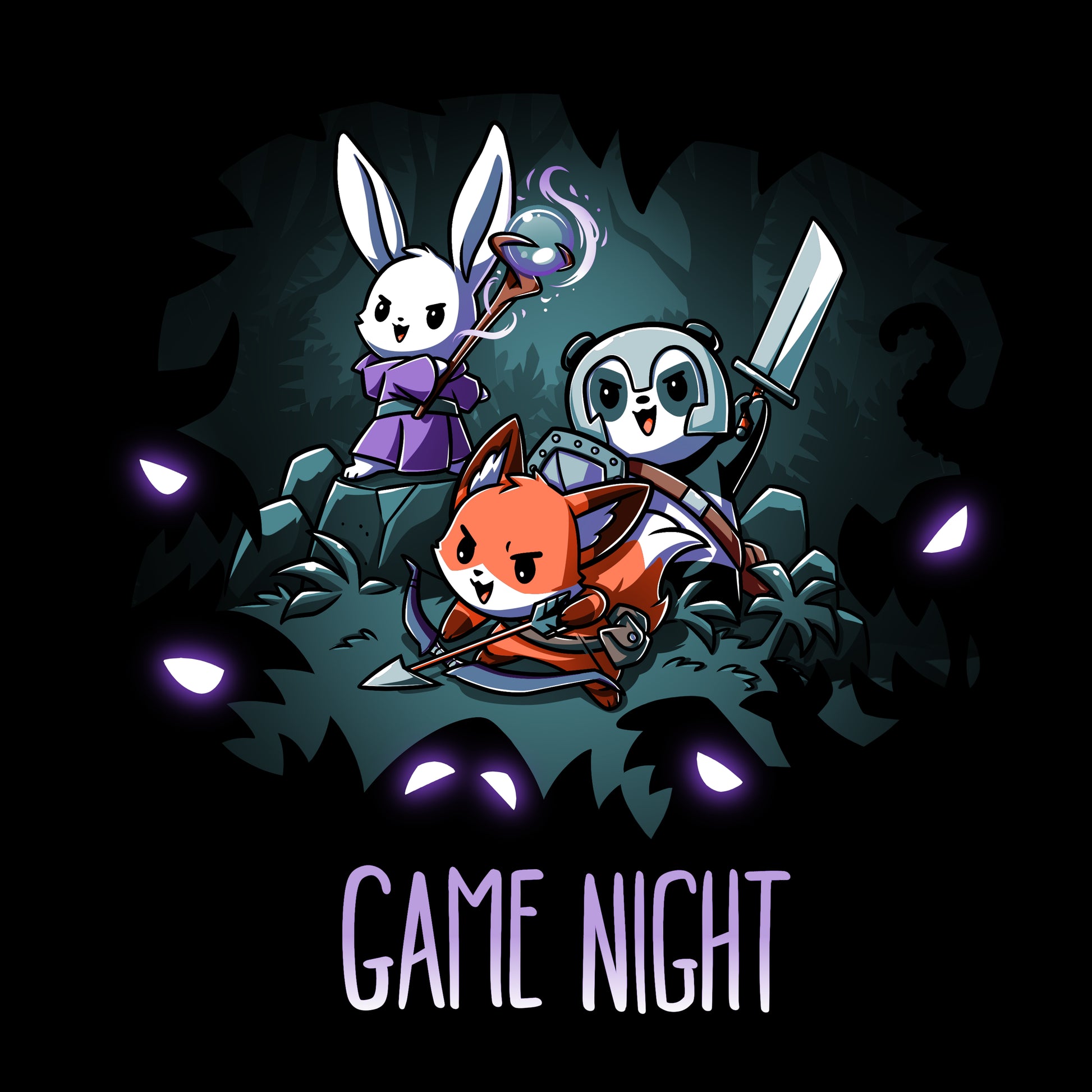 TeeTurtle Ready for Game Night t-shirt in Dark Forest.