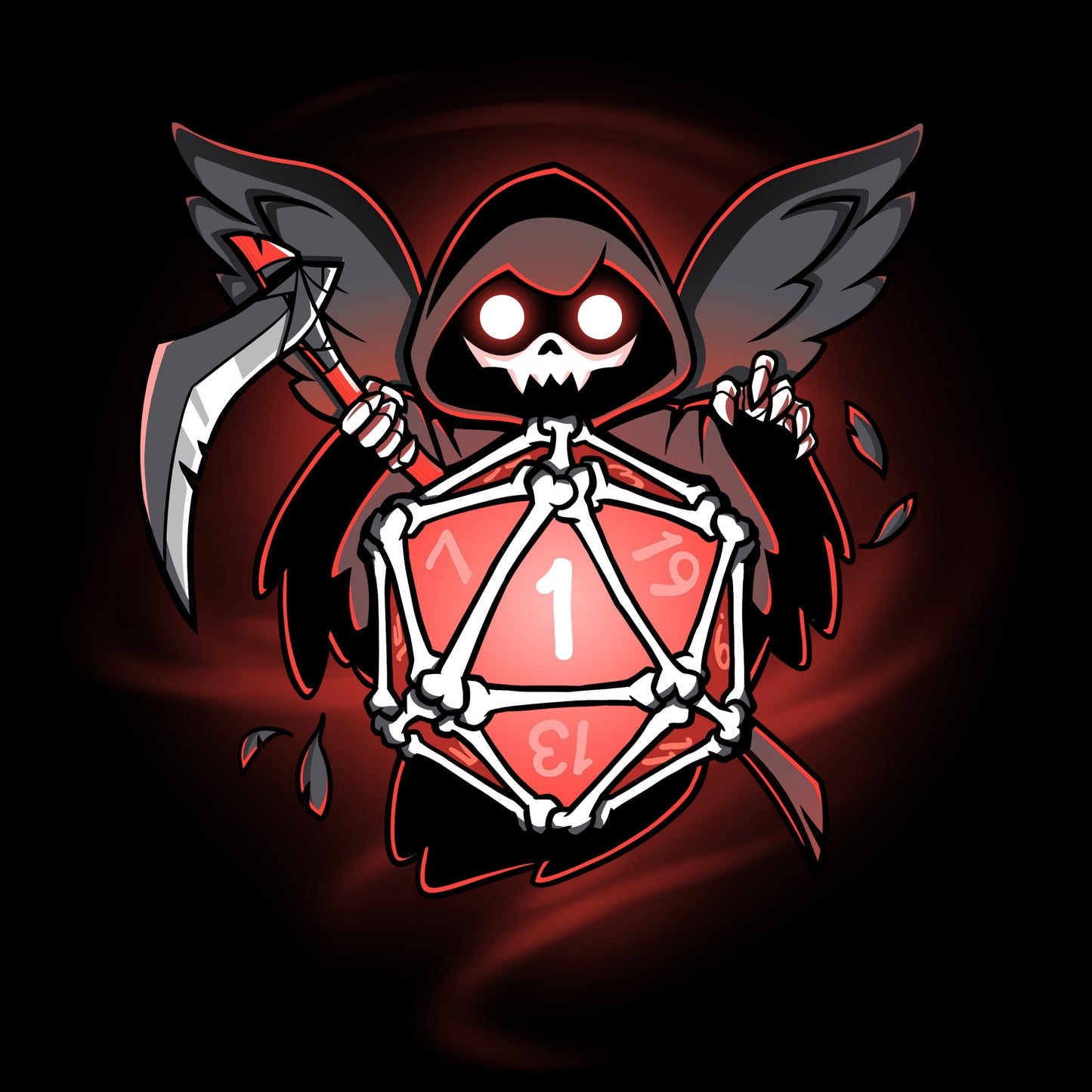 A Grim Reaper holding a red dice became the Grim Reaper's Roll by TeeTurtle.