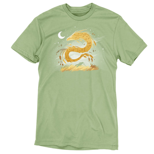 A majestic Harvest Dragon T-shirt with a snake on it by TeeTurtle.