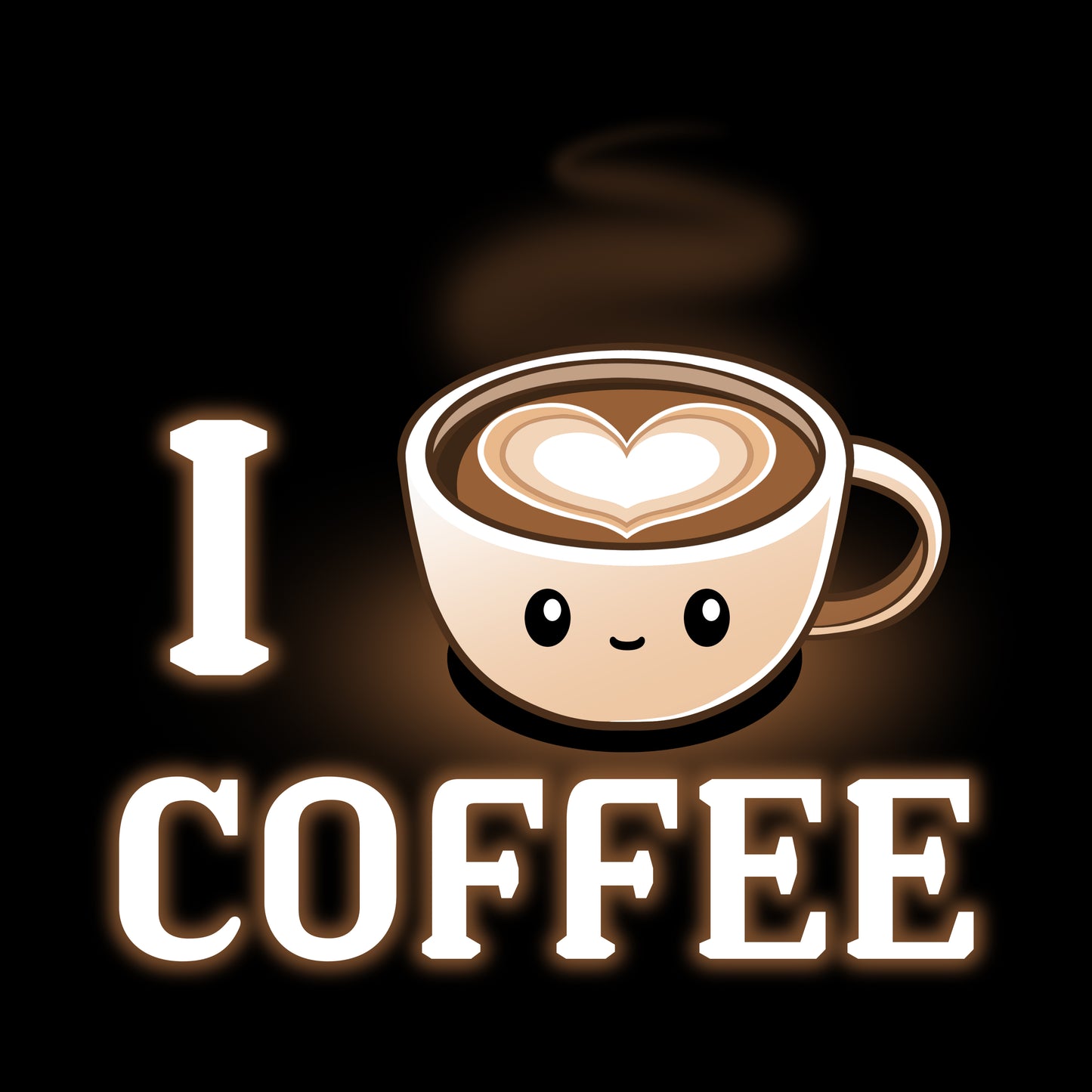 A TeeTurtle t-shirt for men featuring the words "I <3 Coffee.