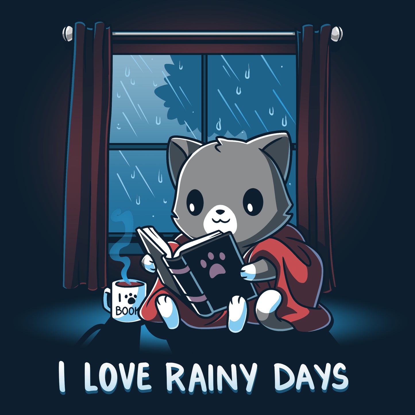 Comfortable I Love Rainy Days t-shirt perfect for TeeTurtle.