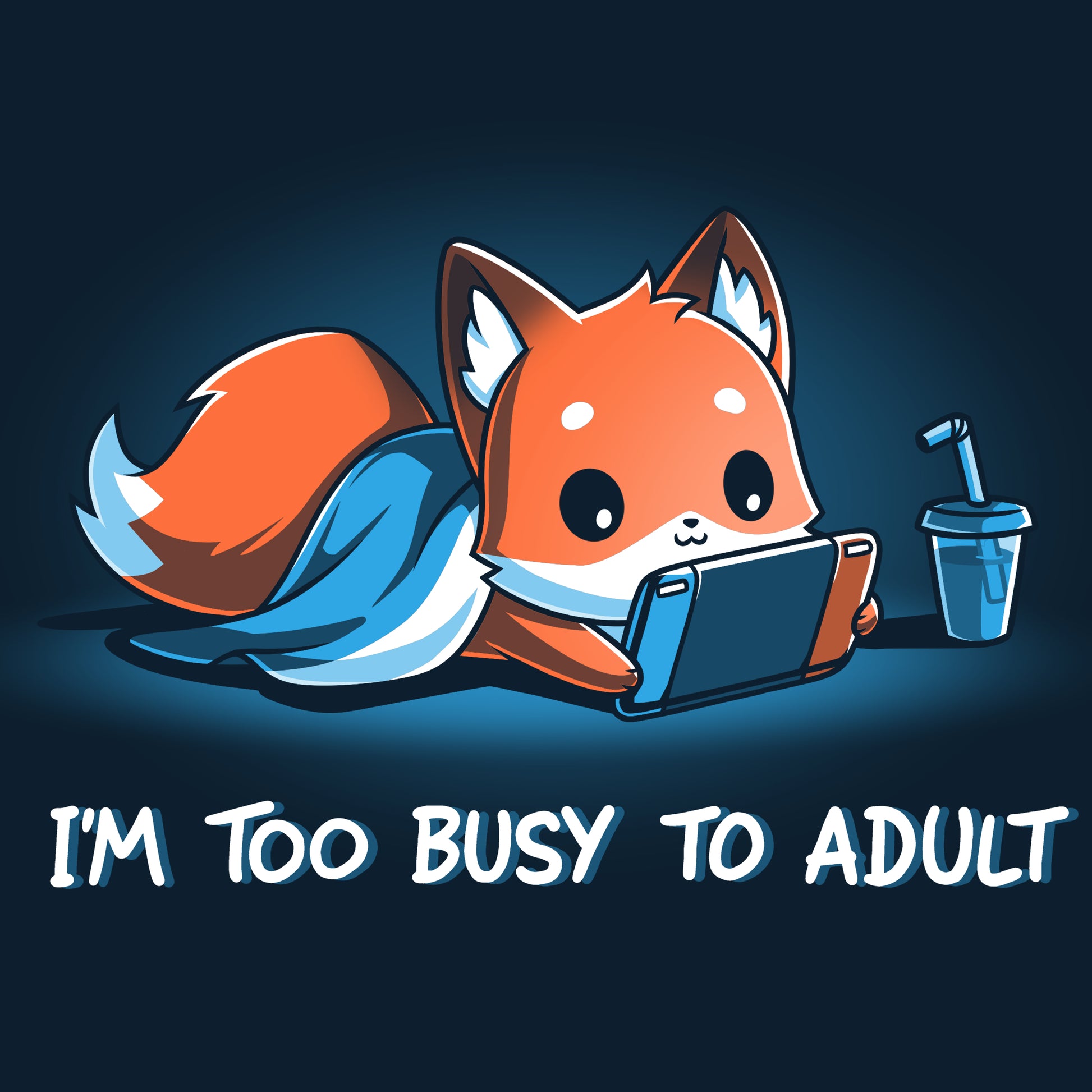 Lazy side unleashed in TeeTurtle's "I'm Too Busy to Adult" Navy Blue T-shirt.