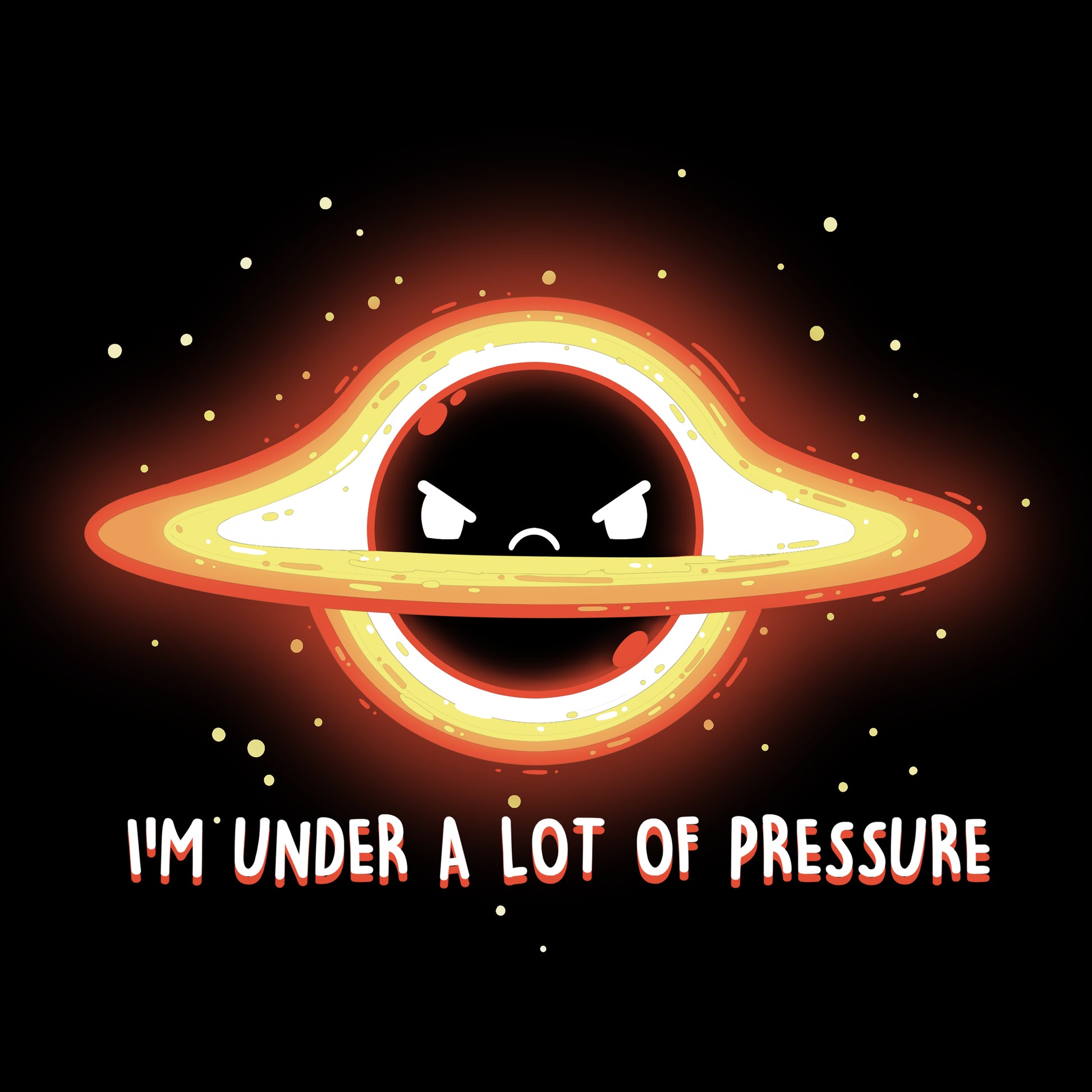 I'm under a lot of pressure wearing my TeeTurtle black t-shirt in the "I'm Under a Lot of Pressure" design.