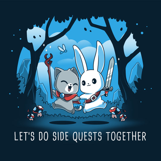 Let's do Side quests together with a TeeTurtle Navy Blue Teeturtle original t-shirt.