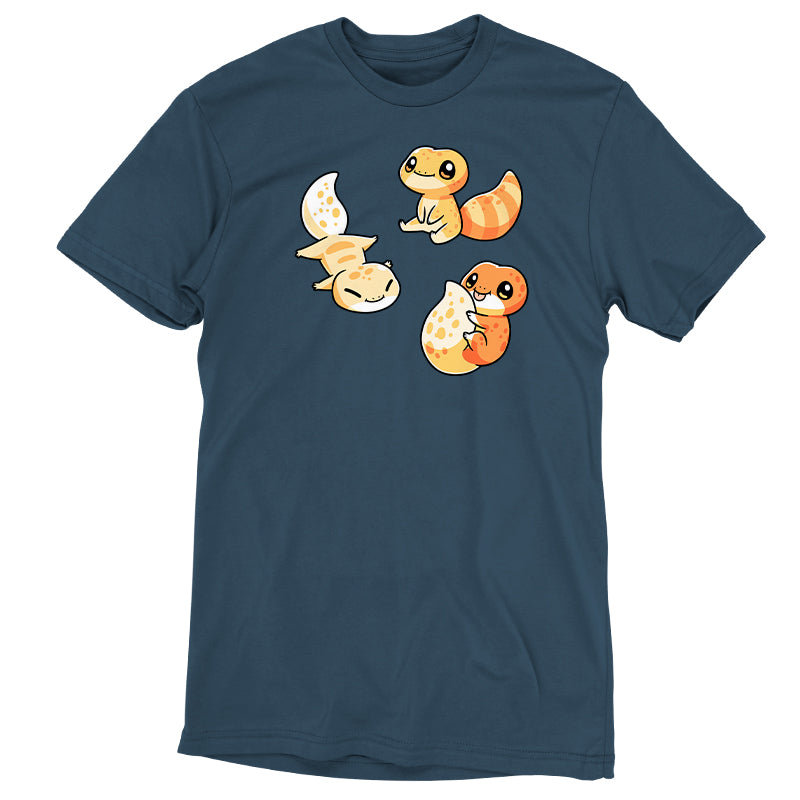 A Lil' Geckos by TeeTurtle ringspun cotton t-shirt with a pair of turtles and an egg on it.