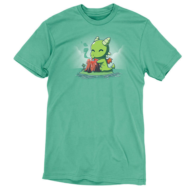 A Magma Milkshake T-shirt with a green dragon on it from TeeTurtle.