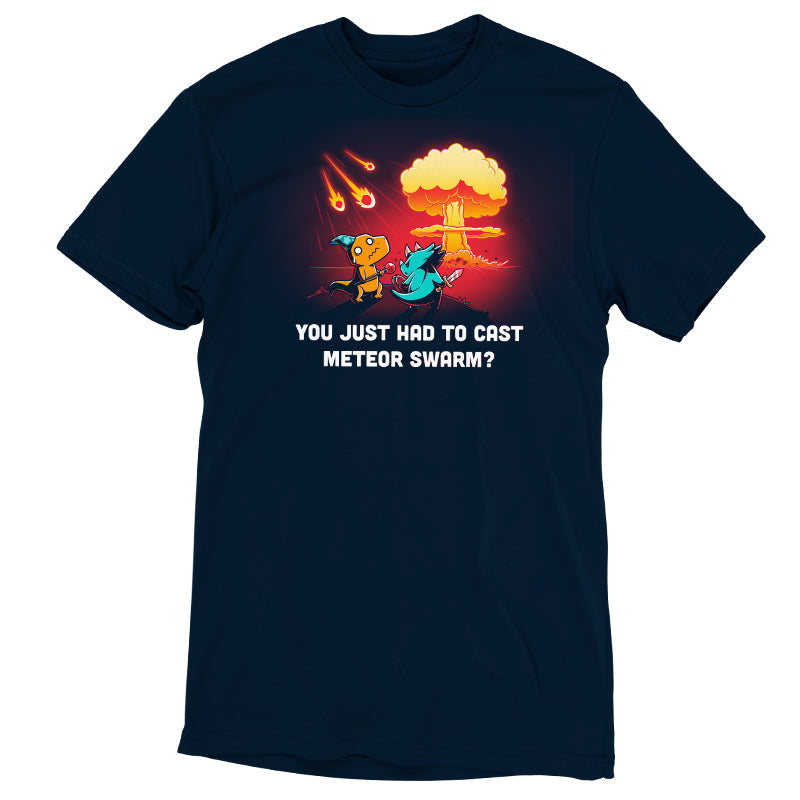 A navy blue Meteor Swarm t-shirt for TeeTurtle.