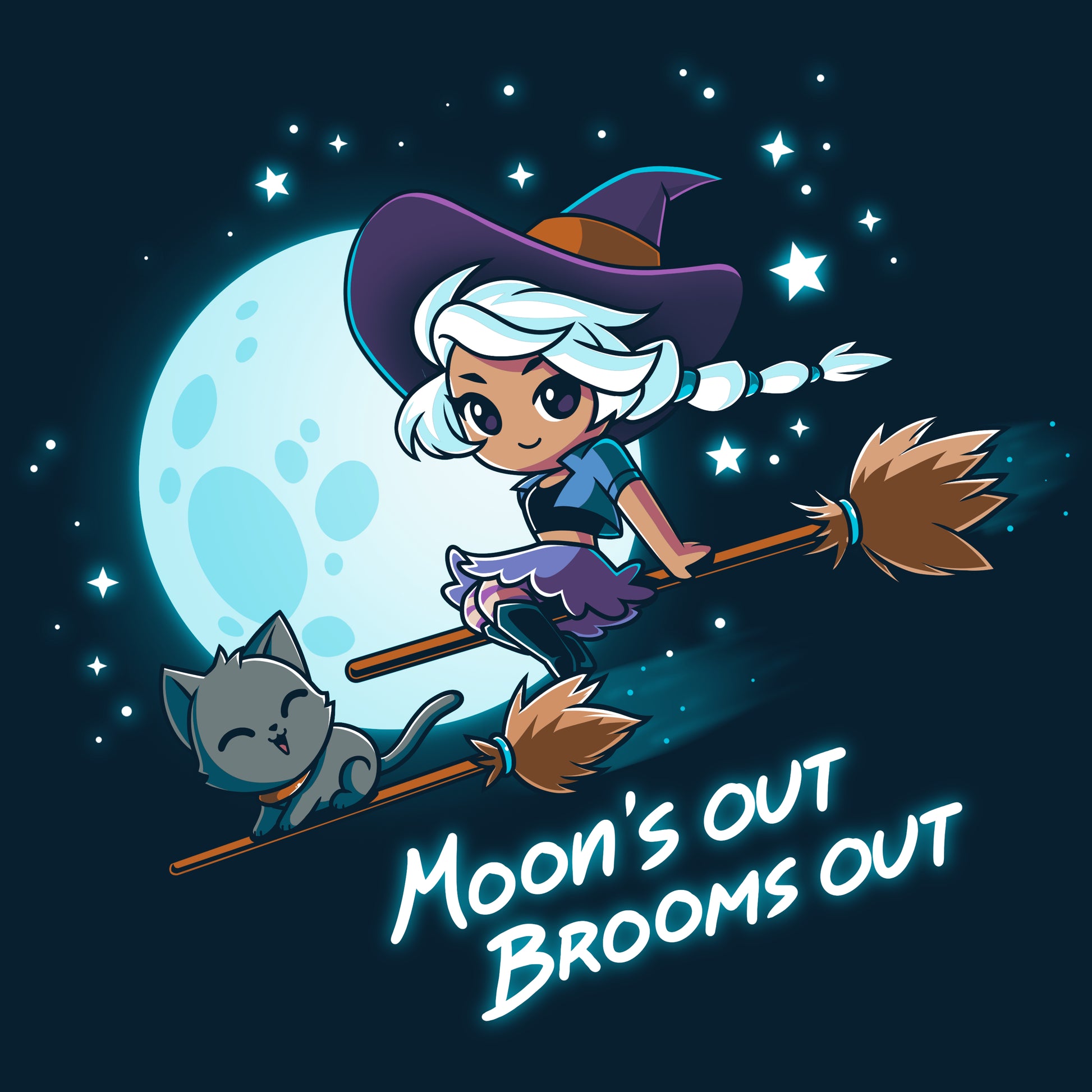 Moon's out, TeeTurtle Moon’s Out Brooms Out t-shirt.