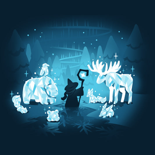Polar bears in a winter wonderland of Mystical Ice Sculptures by TeeTurtle.