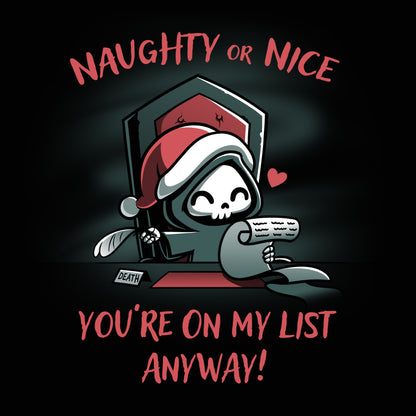 Stay comfy and stylish with our Naughty or Nice t-shirt from TeeTurtle - whether you're naughty or nice, you're definitely on my list!