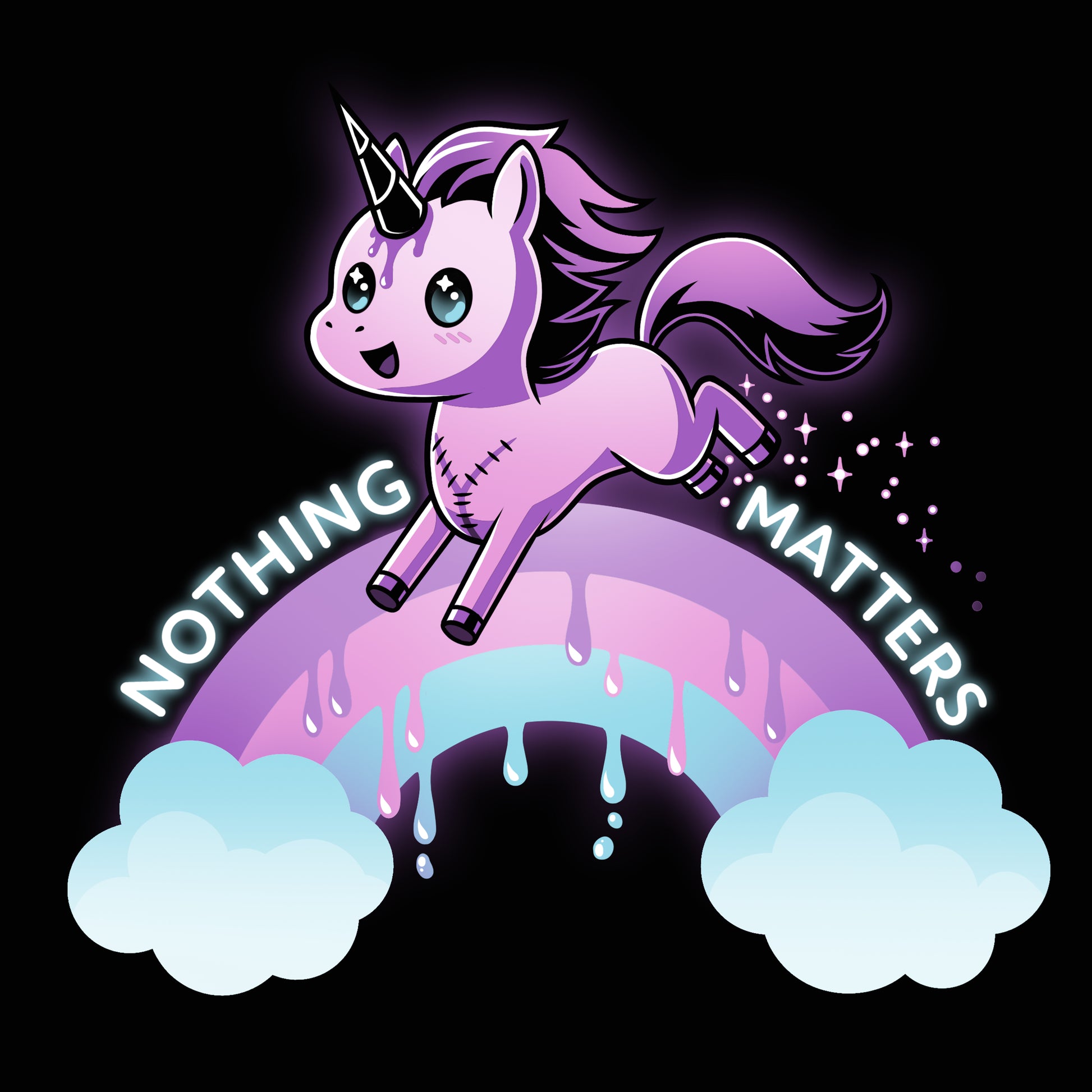 Black TeeTurtle t-shirt with the phrase "Nothing Matters".