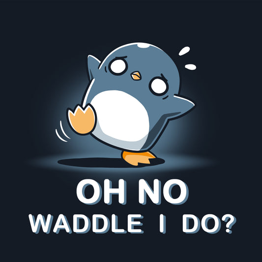 A TeeTurtle Waddle I Do? penguin stress-pacing while saying 