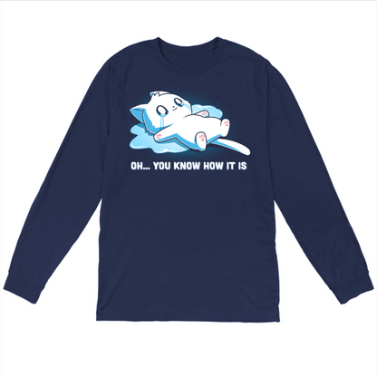 ApparelOh... You Know How It IsShop Oh... You Know How It Is, a funny cat graphic t-shirt featuring an overwhelmed crying kitty. A cute, relatable t-shirt for difficult days.