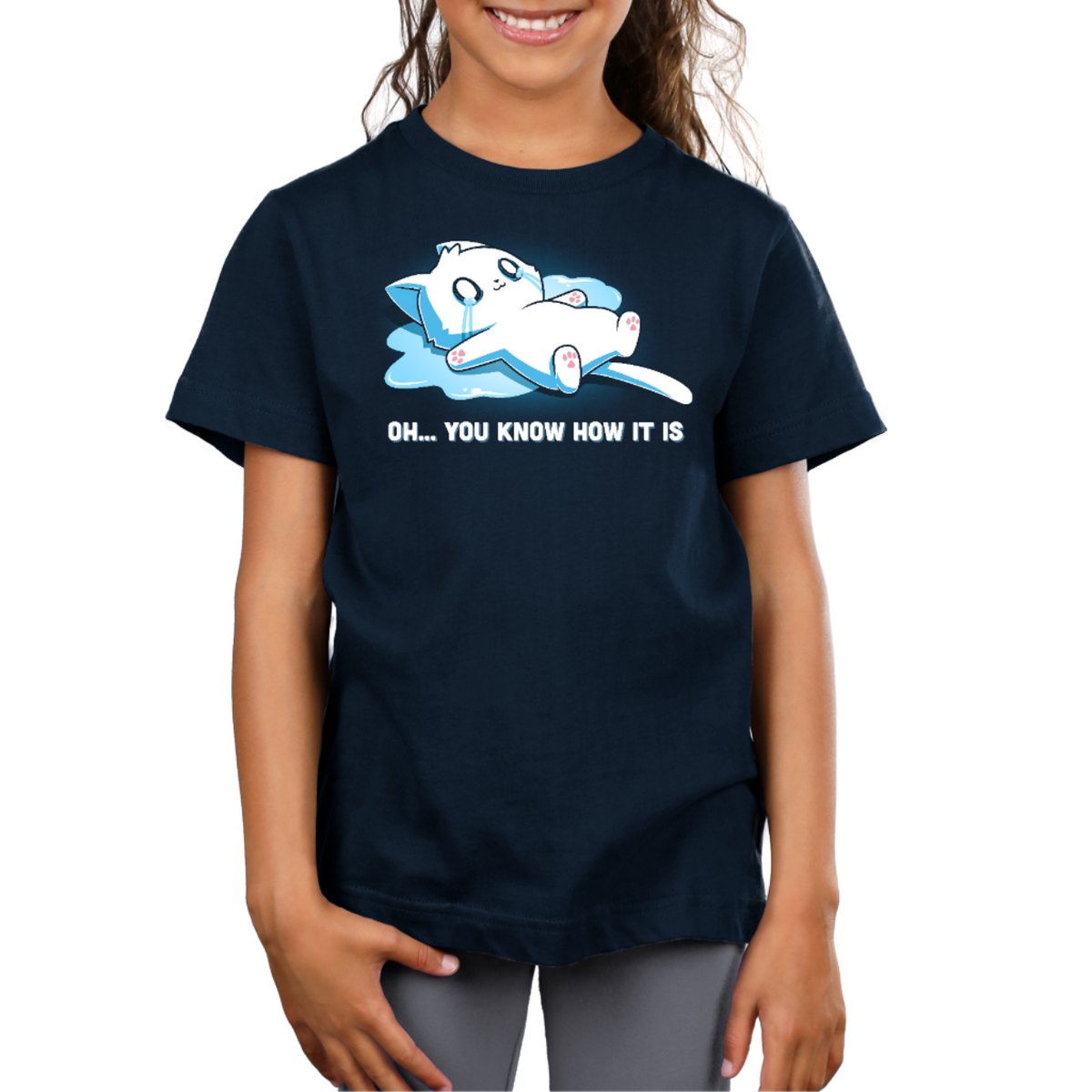 ApparelOh... You Know How It IsShop Oh... You Know How It Is, a funny cat graphic t-shirt featuring an overwhelmed crying kitty. A cute, relatable t-shirt for difficult days.