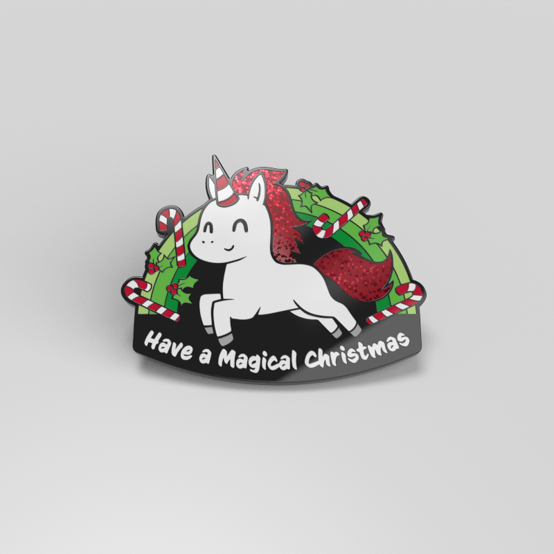 Have a TeeTurtle Have a Magical Christmas Pin enamel pin.