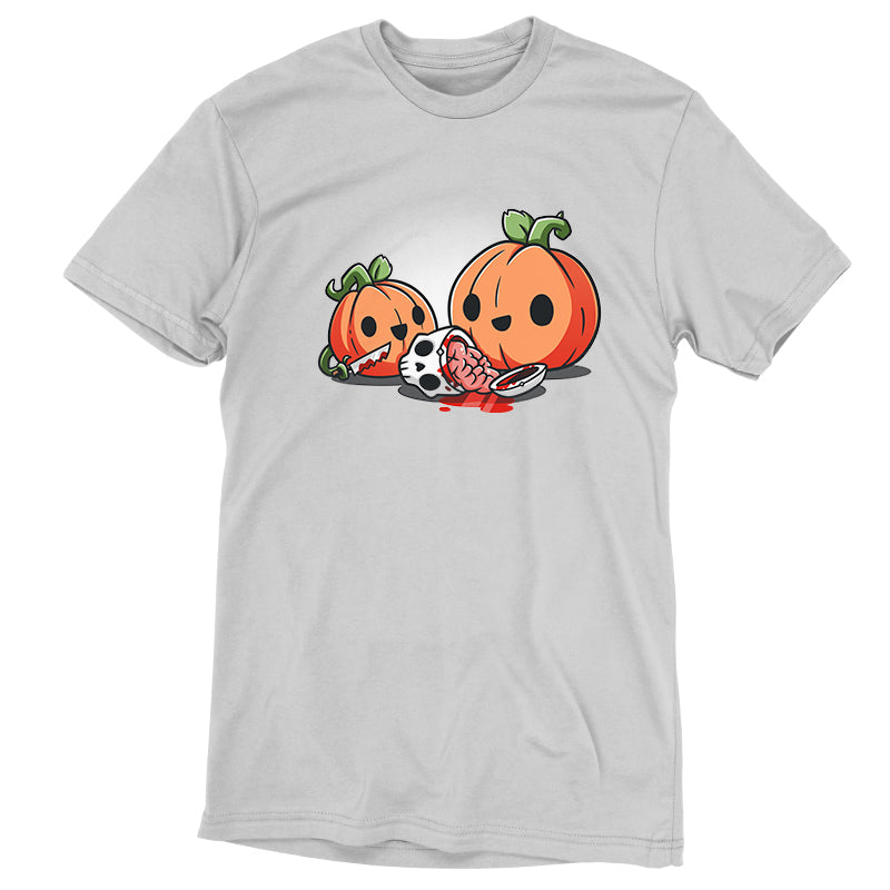 A Pumpkin Carving-themed white t-shirt by TeeTurtle.
