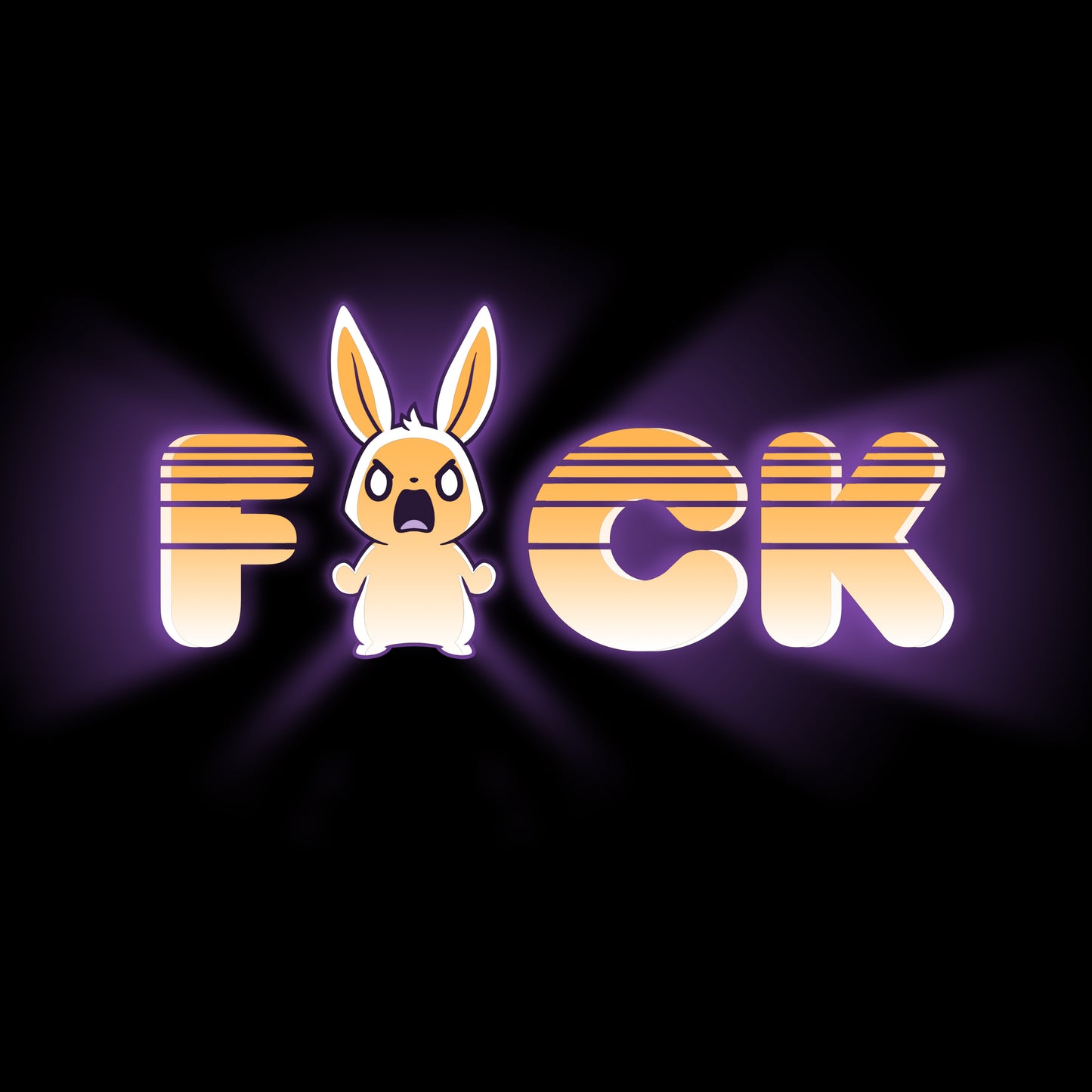An outrageously designed TeeTurtle t-shirt featuring a bunny with the word Rage Overload on it, delivering a strong vibe of Rage Overload.