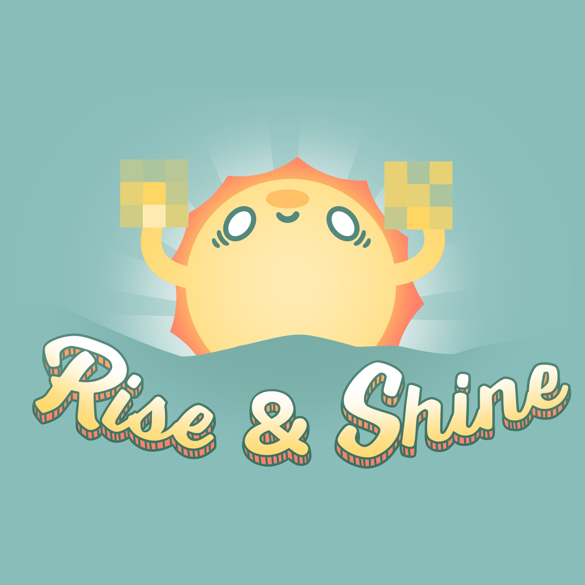 Men's TeeTurtle T-shirt with a "Rise & Shine" logo.