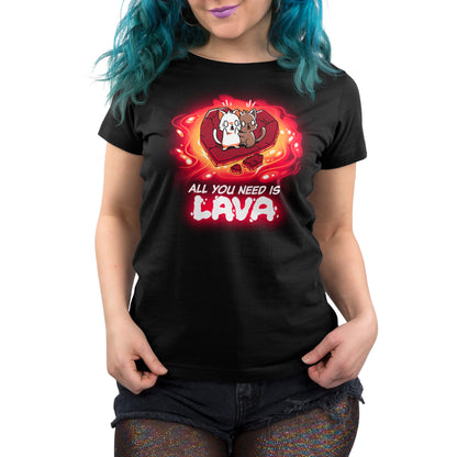 TeeTurtle's "All You Need is Lava" women's t-shirt.