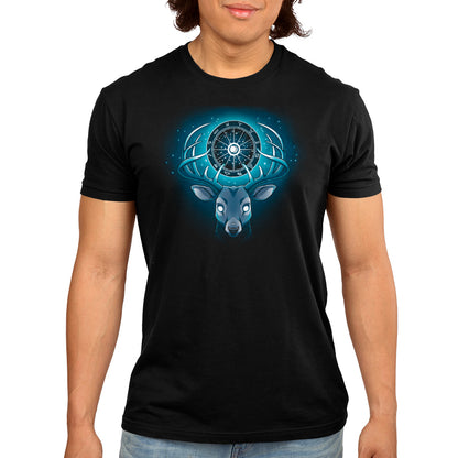 A Astrological Stag T-shirt from TeeTurtle featuring a deer head design and a dream catcher.