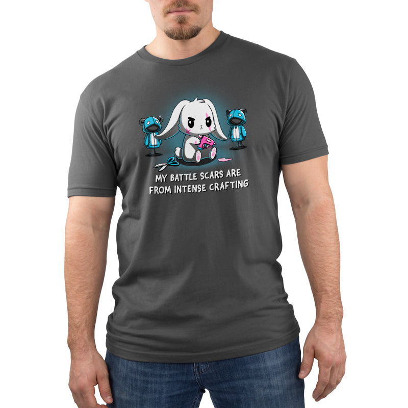 A Battle Scars T-shirt with an image of a rabbit. (Brand: TeeTurtle)
