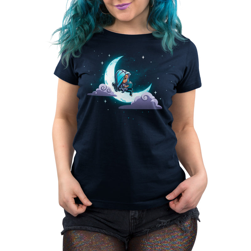 A Bedtime Story-themed t-shirt by TeeTurtle for women.