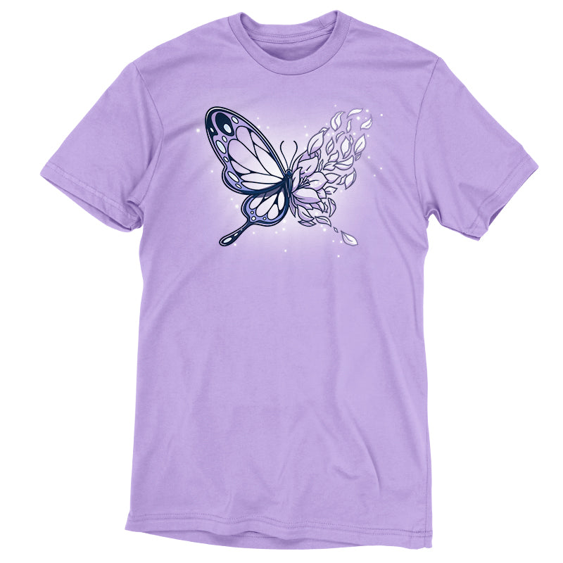 A Blooming Butterfly lavender t-shirt with a butterfly on it. (Brand: TeeTurtle)