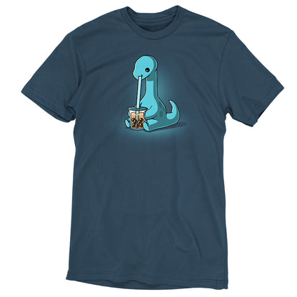 A Boba Dinosaur t-shirt with a blue squid on it from TeeTurtle.
