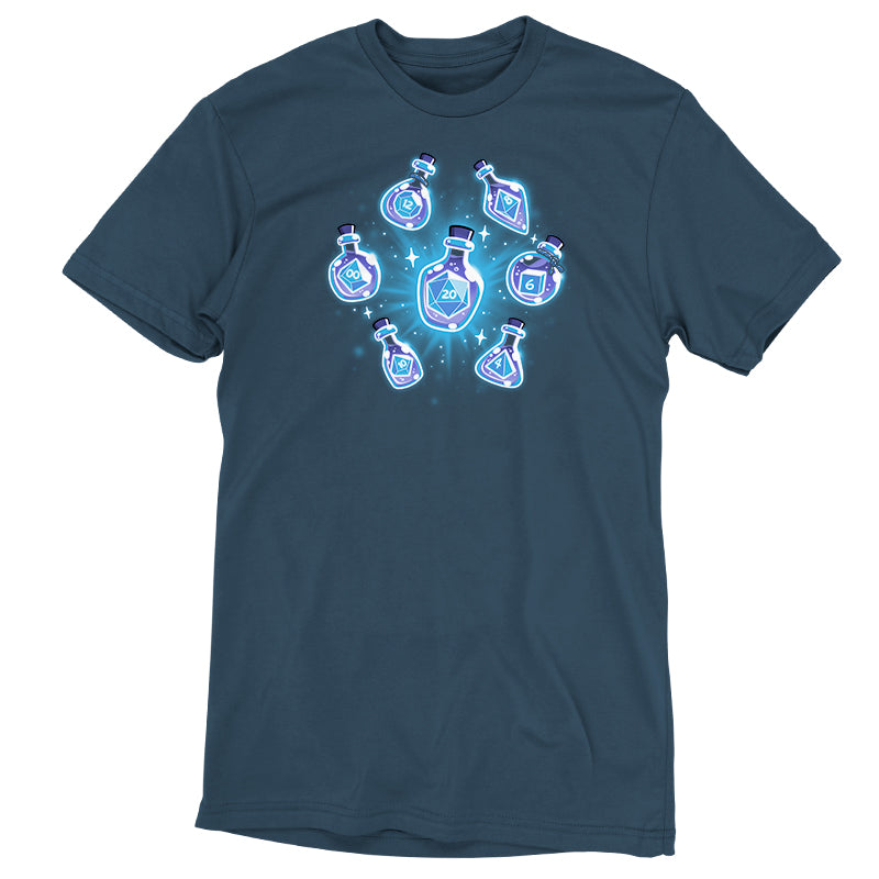 A comfortable Bottled Dice T-shirt with a TeeTurtle design.