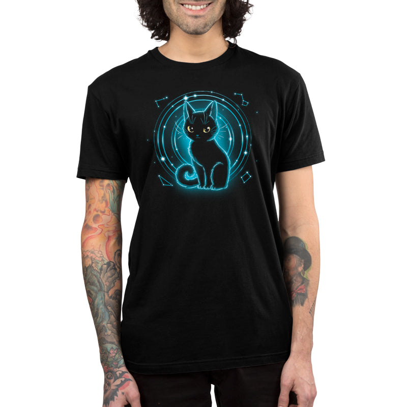 A man in a Celestial Cat TeeTurtle t-shirt.