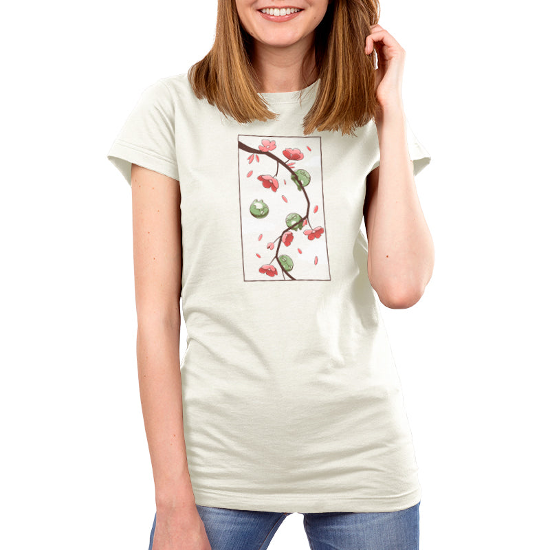 Women's TeeTurtle premium tees featuring beautiful Cherry Blossom Frogs, made with high-quality cotton.