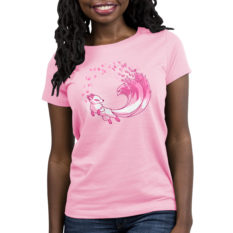 A Cherry Blossom Kitsune t-shirt from TeeTurtle with an image of a wave.
