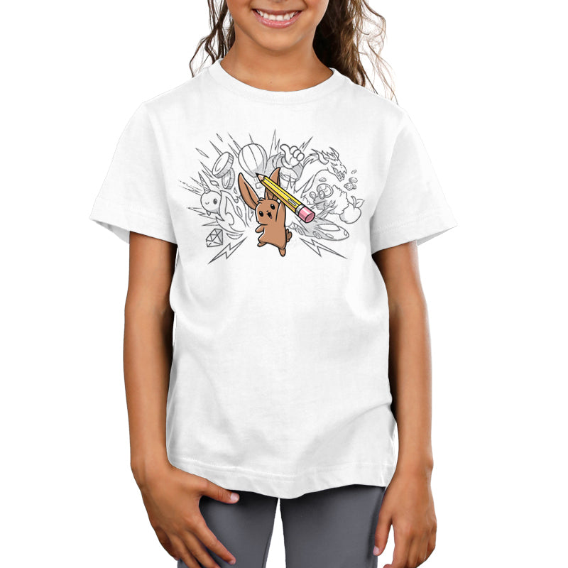 Express yourself in ultimate comfort with this TeeTurtle Creative Doodlebunny t-shirt featuring a cute cartoon dog.