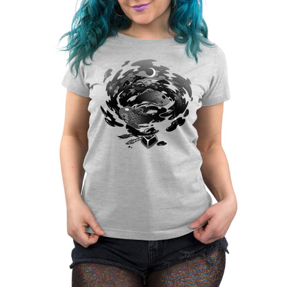 A women's t-shirt with a Creative Flow design inspired by ocean depths from TeeTurtle.
