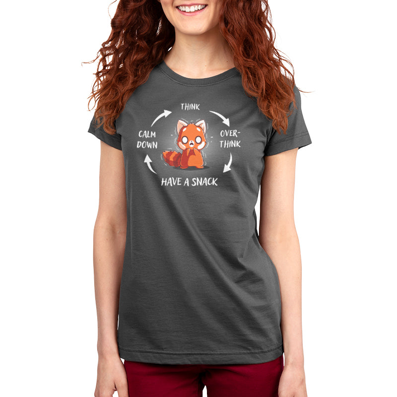 A TeeTurtle women's t-shirt with the Cycle of Anxiety message for mental health awareness.